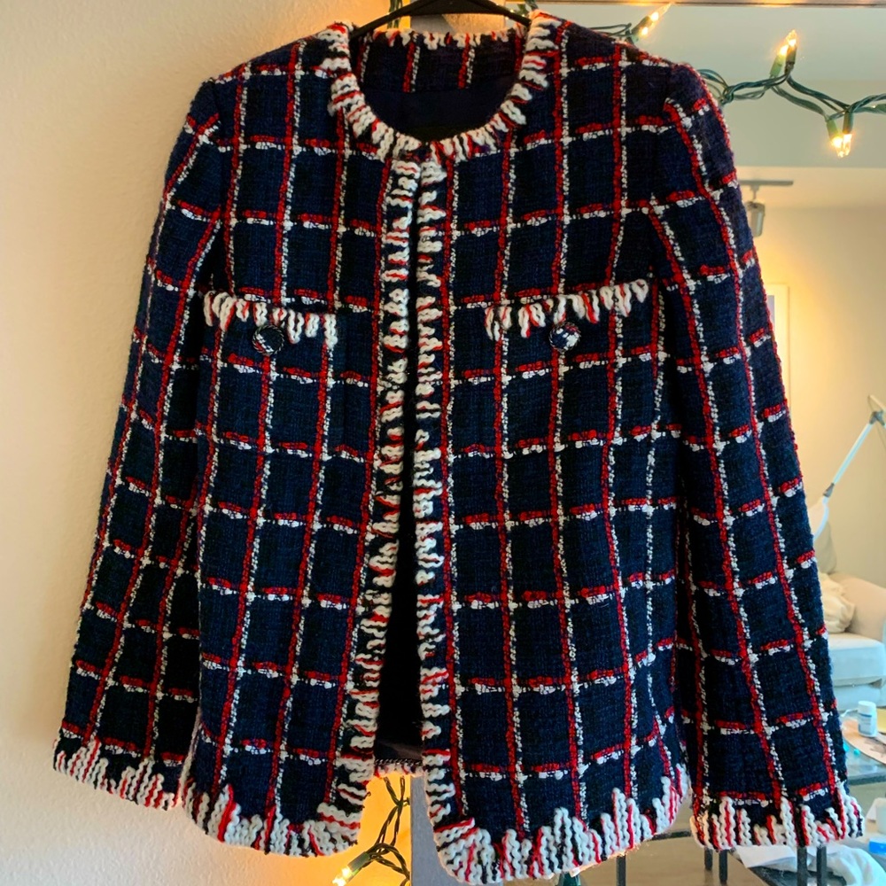 Wool-Cotton Blend Tweed Jacket